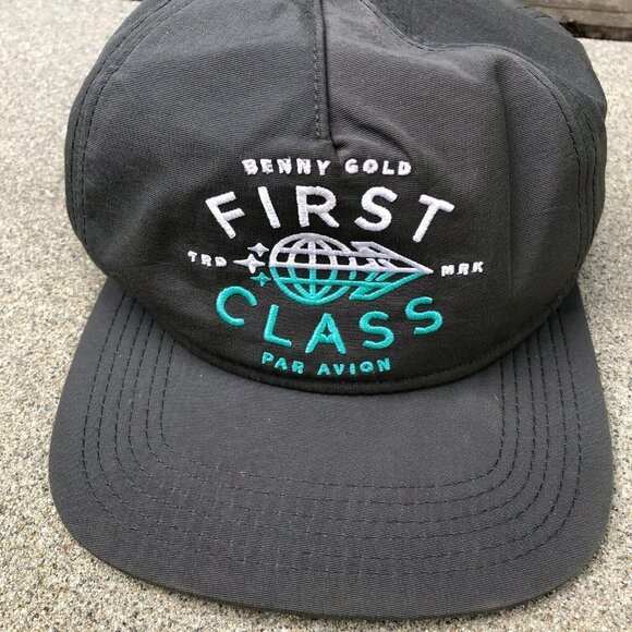 BENNY GOLD San Francisco First Class Par Avion Nylon Hat Men's Snapback Cap Grey - Picture 5 of 5